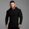 2020 Autumn Fashion Men's Hooded T-shirt Slim Fit Sweaters Knittwear Mens Long Sleeve Pullovers Tshirts Men Fitness Pull Homme G1222