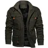 Veste hommes épais chaud bombardier militaire vestes tactiques hommes vêtements d'extérieur polaire respirant coupe-vent à capuche manteaux 5XL vêtements 210811