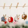 Christmas Decorations 4PCS/lot Tree Ornaments Multi Color Deer Pendant For 2021 Noel Xmas Kids Crafts Party Supply