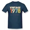 Vintage 1978 Män T Shirt Sommar Rolig Oversize O-Neck Cotton Custom Short Sleeve Märke Kläder Tees Harajuku Streetwear G1217