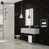 Modern Thick Self Adhesive Tiles Floor Stickers Marble Bathroom Ground Wallpapers PVC Bedroom Furniture Wall Sticker Room Decor 210705