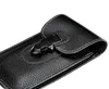Custodia per cintura verticale universale in vera pelle Cintura con fibbia ad ardiglione in metallo Cintura doppia custodia per cellulare Borsa per telefono da 5,5 pollici iPhone Samsung Huawei MOTO LG