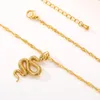 Slang ketting voor vrouwen mannen roestvrij staal gouden ketting hangers kettingen mode-sieraden verjaardagscadeau Collier choker femme hanger