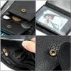 Anti Magnetic Fashion Men's Short Wallet Genuine Leather Solid Black Card Bit Coin Photo Male Money Purse High Quality