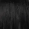 Woodfestival Neat Bangs Fluffy Long Wig Cosplay Black Brown Lin Gul Syntetisk Paryk Party Daily Wear