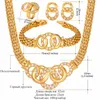 U7 Afrikanische Kostüm Schmuck Set Halskette Set Kristall Mutil Kreise Dubai Gold Farbe Schmuck Set Frauen Hochzeit Zubehör S628 H1022