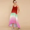 Женщины Sling Floral Long Dress Summer Boho v Neck Roomevels Party Beach Floarl Print Maxi платье повседневное свободное количество бохо