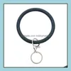 Key Rings Jewelry Sile Wrist Ring Fashion Glitter Bracelet Sports Keychain Bracelets Bangle Round Large O Keyring T494 Drop Delivery 2021 Kp