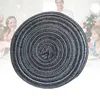 Mats & Pads Round Cotton Linen Woven Placemat Western Food Pad Kitchen Non-slip Heat Resistant Table Mat For Dining (Black,)