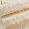 Luxury White Damask 3d Stereoscopic Embossed Wallpaper non woven Wall Paper Roll Bedroom Living Room Wall Cover Blue Cream Pink 210722