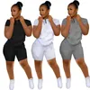 Summer Women tracksuits short sleeve outfits pullover T-shirts+shorts pants two piece set plus size 2XL jogger suit casual sportswear black letter sweatsuits 4660