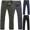 Sommarbyxor Män Casual Outdoor Climbing Byxor Male Solid Snabbtorkat Vattentät Stright Ben Byxor Casual Pants Män Kläder Y0811