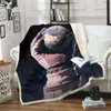 담요 Plstar Cosmos Galaxy Astronaut Fleece Blanket 3d Print Sherpa on Bed Home Textiles Dream Like Style-14