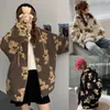 Women Hoodies Zipper Teddy Coat Harajuku Loose Kawaii Clothes s Korea Sweatshirt Oversized Hoodie 210914