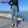 Mama jeans voor vrouwen vintage losse harem hoge taille stretch blauwe denim vrouwen vriend broek femm streetwear 210428