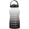 Quifit 38L 2L Gallon Gallon Gallon Bottiglia d'acqua Tritan con tempi di paglia BPA Porta portatile Spettatura Sertice Porta mobile 2105221534