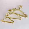 10pcs إبداع ملابس الحيوانات الأليفة رف خاص Cat Dog Home Home Pet Cored Gold Metal Hanger 211029256y