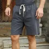 Linen Shorts Men Big Tall Summer Plus Size 6XL 7XL 8XL 9XL 10XL Elastic Waist Casual Flax Bermuda Male Beach Clothes 210629