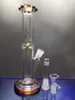 Su bongs nargile sigara içme beher taban dab teçhizatlar kalın cam bong buz yakalayıcı bubbler dabber duman ile 14.4mm kase