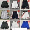 2021 2022 Notícias Costurado Basquete Shorts Atacado Top Quality Homens White Black Blue Vermelho Vermelho Tamanho curto S M L XL XXL