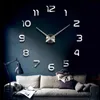 Wall Clocks DIY Acrylic Clock Modern Home Decoration Mirror 3D Digital Living Room Bedroom Silent Hanging