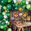 106st djur ballonger krans kit djungel safari tema parti leveranser gynnar barn pojkar födelsedagsfest baby shower dekorationer 210626