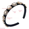 Elegancki Luksusowy Bling Heart Pearl Rhinestone Headband Kryształ Star Diamond Hairband Aksamitna tkanina Kobiety Akcesoria do włosów