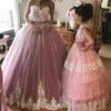 Elegante staubige lila herzförmige Quinceanera-Kleider 2021, Applikationen, Spitze, süßes 16-Kleid, Ballkleider, Übergröße, formeller Abend, besondere Anlässe, Geburtstag, Partykleidung