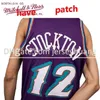 Men's Basketball Utah\rJazz\r12 John\rStockton Mitchell & Ness 1996-97 Hardwoods Classics Authentic Jersey 01
