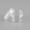 2g 3g 5g Contenitori per balsamo per labbra 2ml / 3ml / 5ml Barattoli cosmetici rotondi trasparenti con coperchi bianchi trasparenti neri Piccola bottiglia minuscola DH2034