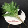 98cm Large Tropical Artificial Palm Tree Real Touch Leaves Fake Plants Bouquet Plastic Monstera Foliage for Home Wedding Decor 210624