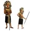 Halloween Cleopatra Starożytne Egipcjanin Pharaoh Kostium Cosplay Graduation Suknie Dzieci Dziewczyny Chłopcy Dzieci Kostiumy Y0913