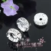 200pcs/lots Plated Silver Rhinestone Round Spacer Beads 10mm For Jewelry Making Bracelet Necklace DIY Findings