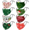 Classic Designer Gezichtsmasker Christmas Gedrukt Volwassen katoen Maskers Wasbaar Cartoon Patroon Doek Facemask