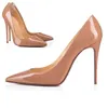 Top Quality Fashion So Kate Styles Women Dress Shoes Red Bottoms High Heels Sexy Pointed Toe Sole 8cm 10cm 12cm Pumps Wedding Shoe Nude