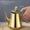 1L/1.5L/2L Stainless Steel Thicker Water Kettle TeaPot With Filter Metal Gas Stove Induction Cooker Gold Silver 210621