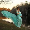 Maxi Maternity Gown 임신 드레스 사진 소품 사진 촬영을위한 출산 드레스 섹시한 어깨 임신 여성 의류 Q0713