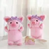 Plush Make Up Pig toy Creative Cosmetic Promotional Gifts Cute Soft High Quality Headband Pink Cotton pad Makeup Toy for Her 210728