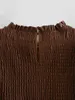 Женщины из искусственной кожаной блузки Топ осень мода упругие тело современной леди пуловер топ 210602
