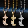 Nouveau Design Femmes Mode Croix Pendentif Collier Hommes Hip Hop Bijoux Glafe Out Cubic Zircone Pendentif avec Chaîne de tennis Cadeau X0509