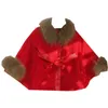 Winter Full-fashioned Children's Wear High Quality Feather Wool Jacket Girl's Cloak Baby Girl Coat Fur 211204