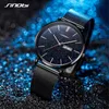 Sinobi High Quality Men's Watches Luxury Quartz Watch Male Fashion Slim Mesh Steel Waterproof Business Clock Relogio Masculino Q0524