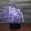 Nocne światła plażowe kobiety mecz siatkówki 3D Lampy nocne 7 kolorów LAMPE LAMP Kids Touch Usb stół Lampe Lampe Light