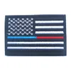 Nya amerikanska flaggan taktiska militära patchar guldgräns amerikanska flaggan på fläckar applique jeans tyg klistermärke patches hatt märken ewb7722