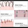 Wrap Event Festive Party Supplies Home Garden6Pcs Scatola portatile Carta impermeabile Pratico sacchetto regalo Kraft Flower Handbag Drop Delivery 2021 4Rtv