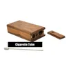Kit d'étui à cigarettes en bois naturel Boîte de cachette de tabac aux herbes sèches One Hitter Catcher Taster Tube à fumer Aiguille de nettoyage Porte-pirogue en bois Conteneur de haute qualité DHL