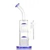 Hookah 12.4 Ramię drzewo Perc Glass Water Bongs mocne platformy Dab Recycler Oil Burner Rura Bong 18,8 mm złącza 4