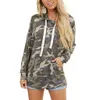 Dames capuchon sweatshirts hoodies camouflage print pocket tops katoen met lange mouwen plus size mode mode herfst winter pullover hoodie top