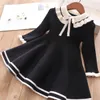 Autumn Winter Girls Dress For Girls 3-12 Years Kids Princess Party Sweater Knitted Dress Christmas Costume Baby Girl Clothes Q0716