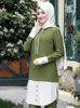 Etnische kleding Arabische 2 stuks Dubai Abaya Turkse hijab Moslim jurk en broekpakken voor vrouwen Kaftan islamitische femme musulmane